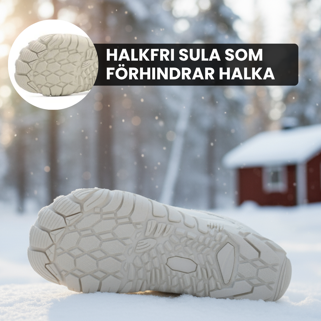 NordicStep Pro - Värmande & stödjande barfotaskor för vinterbruk