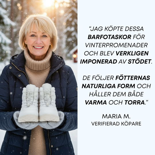 NordicStep Pro - Värmande & stödjande barfotaskor för vinterbruk